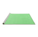 Sideview of Machine Washable Solid Emerald Green Modern Area Rugs, wshcon2419emgrn