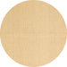 Round Machine Washable Solid Brown Modern Rug, wshcon2419brn