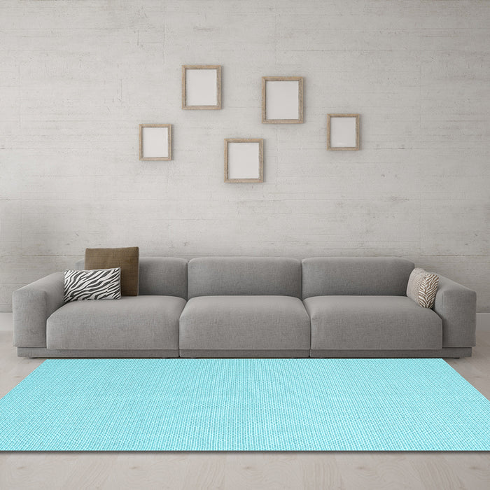 Machine Washable Solid Light Blue Modern Rug in a Living Room, wshcon2419lblu