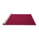 Sideview of Machine Washable Abstract Pink Contemporary Rug, wshcon241pnk