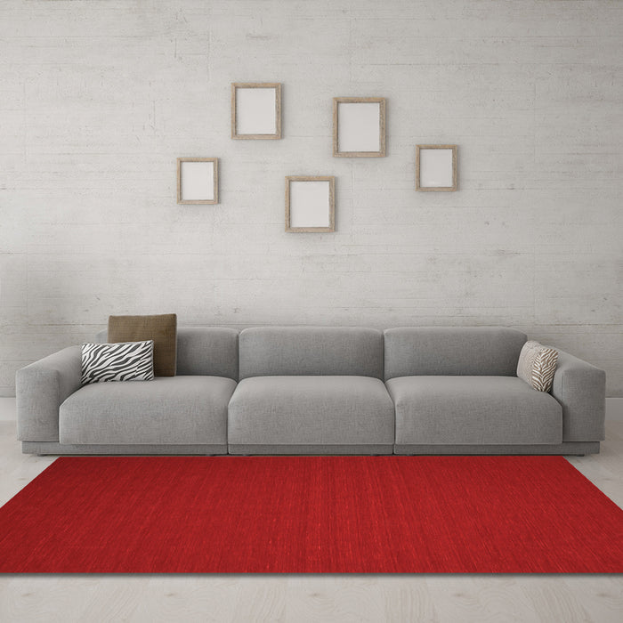 Machine Washable Abstract Orange Contemporary Area Rugs in a Living Room, wshcon241org