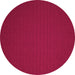 Round Machine Washable Abstract Pink Contemporary Rug, wshcon241pnk