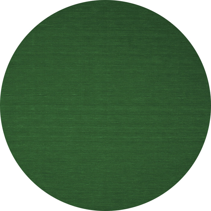 Round Machine Washable Abstract Emerald Green Contemporary Area Rugs, wshcon241emgrn