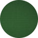 Round Machine Washable Abstract Emerald Green Contemporary Area Rugs, wshcon241emgrn