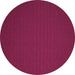 Round Abstract Purple Contemporary Rug, con241pur