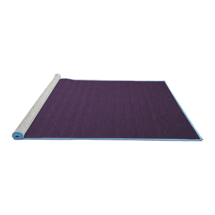 Sideview of Machine Washable Abstract Blue Contemporary Rug, wshcon241blu