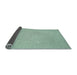 Thickness of Contemporary Blue Green Modern Rug, con242