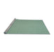 Serging Thickness of Machine Washable Contemporary Blue Green Rug, wshcon242