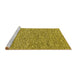 Sideview of Machine Washable Abstract Yellow Contemporary Rug, wshcon2420yw