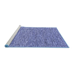 Sideview of Machine Washable Abstract Blue Contemporary Rug, wshcon2420blu