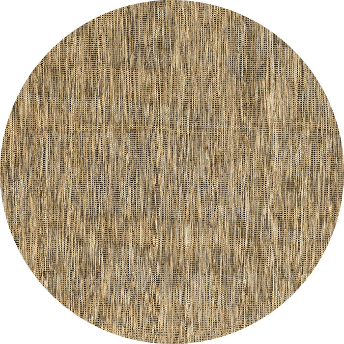 Round Abstract Brown Contemporary Rug, con2420brn