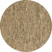 Round Abstract Brown Contemporary Rug, con2420brn