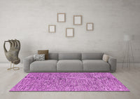 Machine Washable Abstract Pink Contemporary Rug, wshcon2420pnk