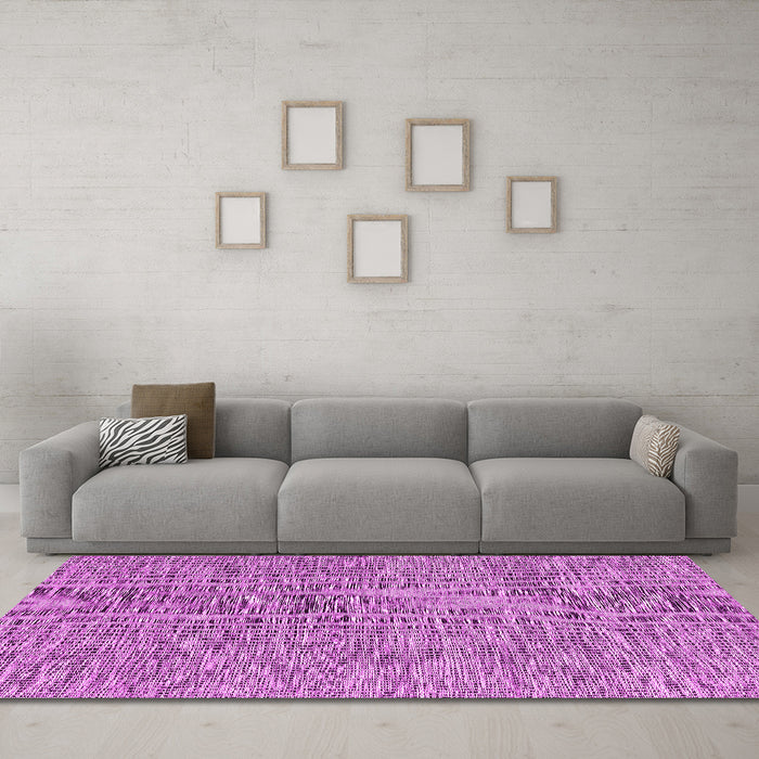 Machine Washable Abstract Pink Contemporary Rug in a Living Room, wshcon2420pnk