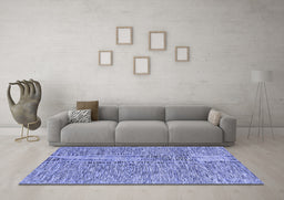 Machine Washable Abstract Blue Contemporary Rug in a Living Room, wshcon2420blu