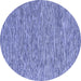 Round Abstract Blue Contemporary Rug, con2420blu