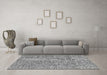 Machine Washable Abstract Gray Contemporary Rug in a Living Room,, wshcon2420gry