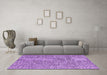 Machine Washable Abstract Purple Contemporary Area Rugs in a Living Room, wshcon2420pur