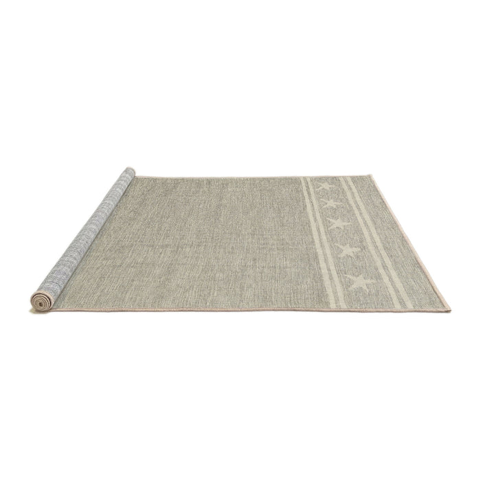 Serging Thickness of Machine Washable Contemporary Desert Sand Beige Rug, wshcon2421