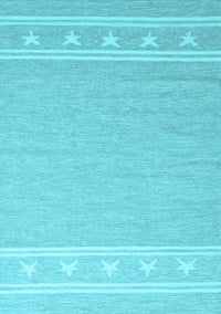 Abstract Light Blue Contemporary Rug, con2421lblu