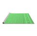 Sideview of Machine Washable Abstract Emerald Green Contemporary Area Rugs, wshcon2421emgrn