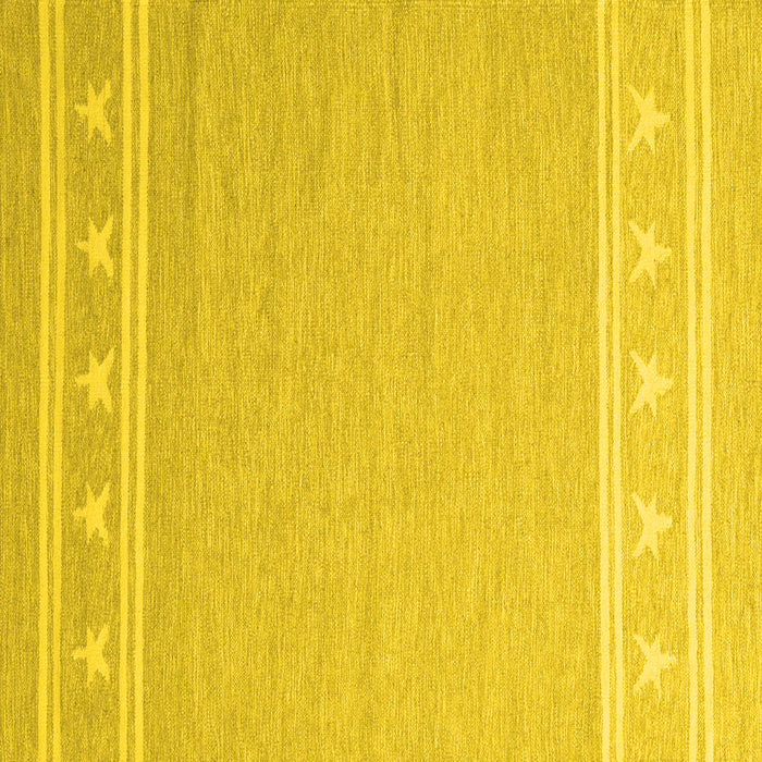 Square Machine Washable Abstract Yellow Contemporary Rug, wshcon2421yw