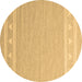 Round Abstract Brown Contemporary Rug, con2421brn