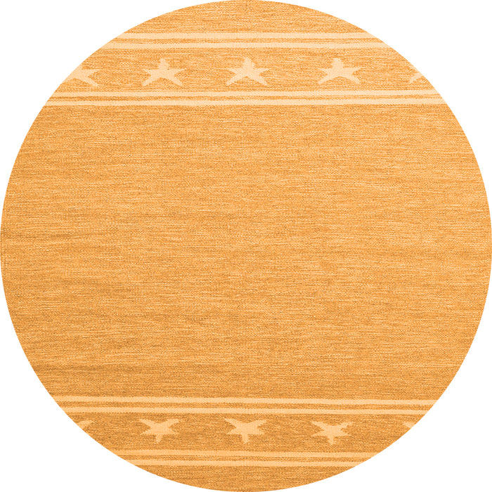 Square Abstract Orange Contemporary Rug, con2421org