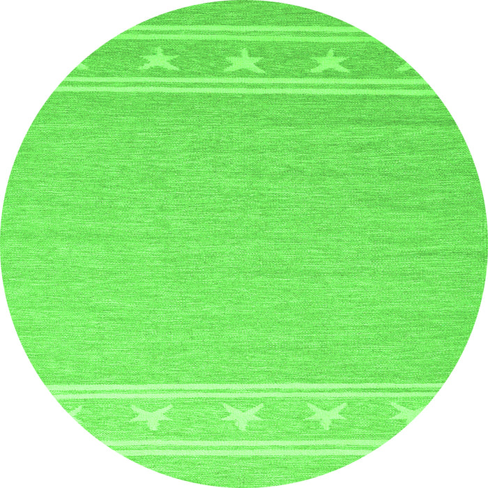 Square Abstract Green Contemporary Rug, con2421grn