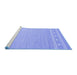 Sideview of Machine Washable Abstract Blue Contemporary Rug, wshcon2421blu