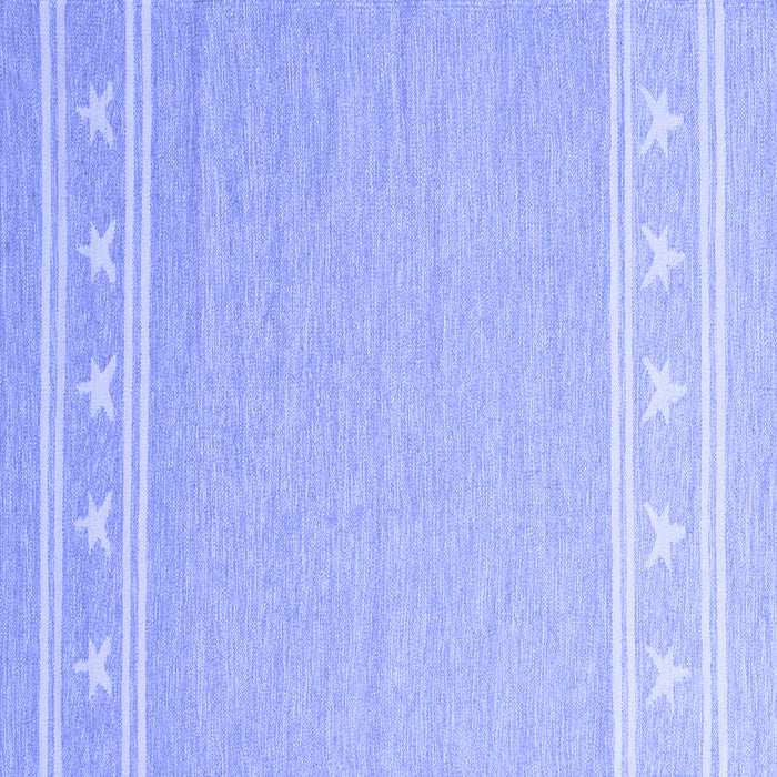 Square Abstract Blue Contemporary Rug, con2421blu