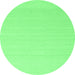 Round Solid Emerald Green Modern Rug, con2422emgrn