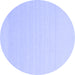 Round Solid Blue Modern Rug, con2422blu