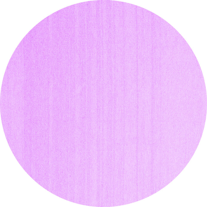 Round Machine Washable Solid Purple Modern Area Rugs, wshcon2422pur