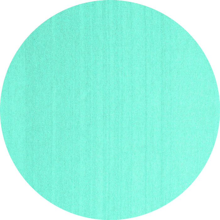 Round Solid Turquoise Modern Rug, con2422turq