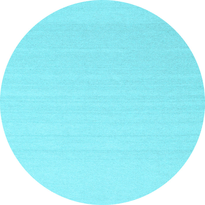 Round Solid Light Blue Modern Rug, con2422lblu