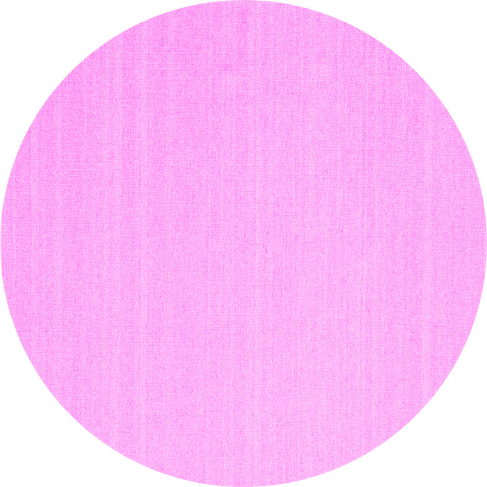 Round Solid Pink Modern Rug, con2423pnk
