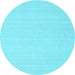 Round Machine Washable Solid Light Blue Modern Rug, wshcon2423lblu