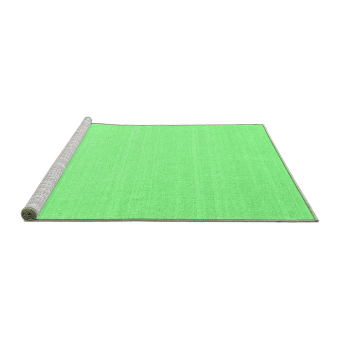 Sideview of Machine Washable Solid Emerald Green Modern Area Rugs, wshcon2423emgrn