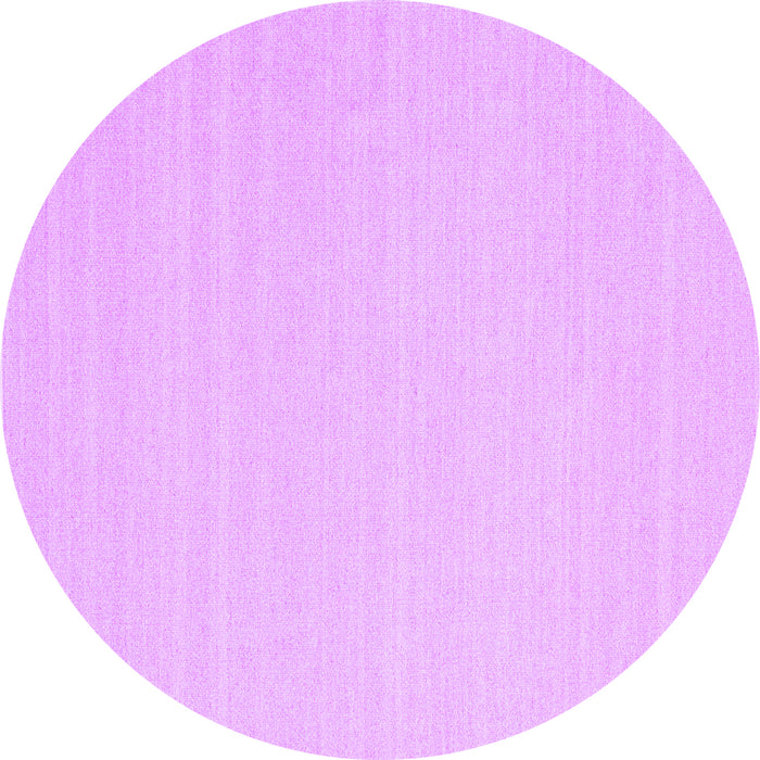 Round Solid Purple Modern Rug, con2423pur