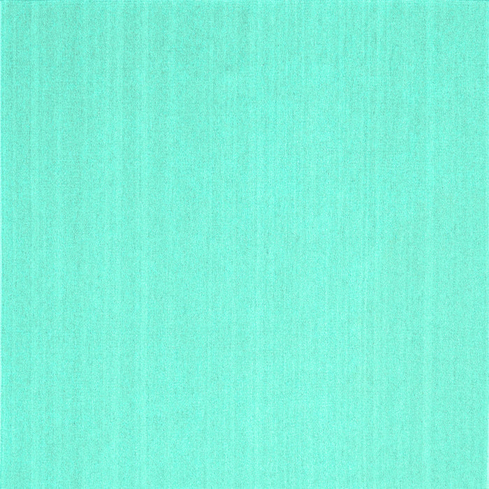 Square Machine Washable Solid Turquoise Modern Area Rugs, wshcon2423turq