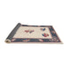 Thickness of Contemporary Mauve Taupe Purple Southwestern Rug, con2424