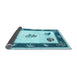 Sideview of Southwestern Light Blue Country Rug, con2424lblu