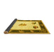 Sideview of Southwestern Yellow Country Rug, con2424yw