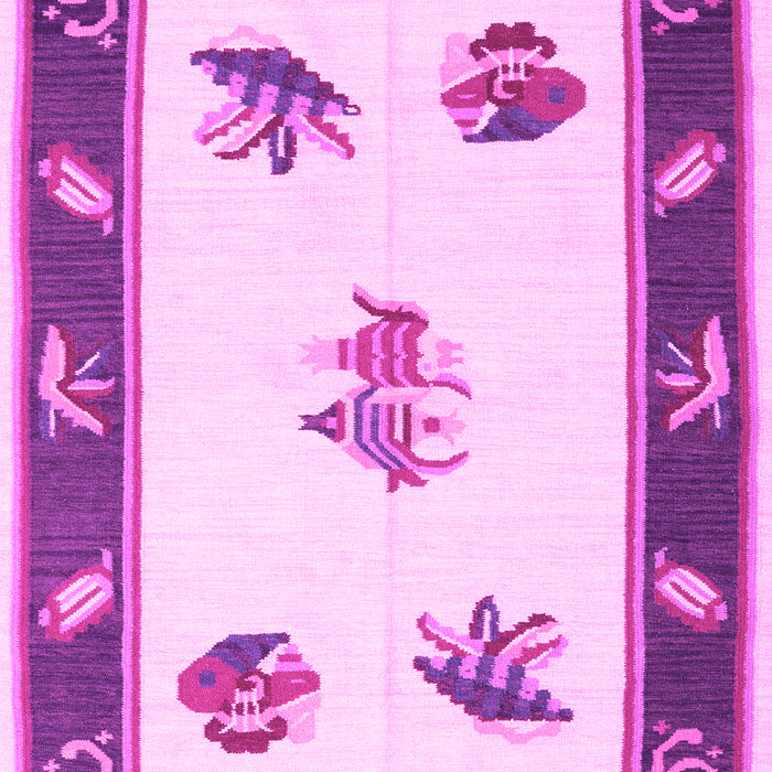 Machine Washable Southwestern Pink Country Rug, wshcon2424pnk
