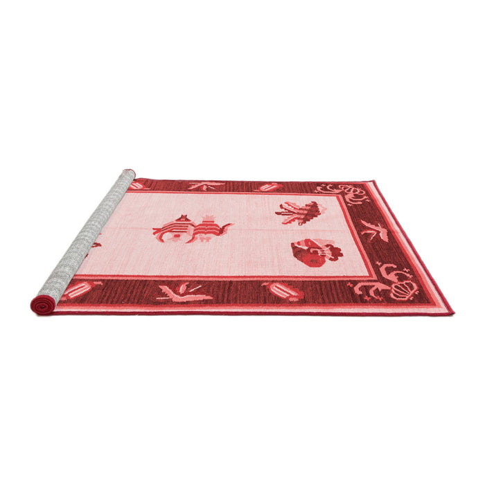 Country Red Washable Rugs