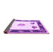 Sideview of Southwestern Purple Country Rug, con2424pur