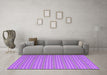 Machine Washable Abstract Purple Contemporary Area Rugs in a Living Room, wshcon2425pur