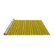 Sideview of Machine Washable Abstract Yellow Contemporary Rug, wshcon2425yw