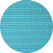 Round Abstract Light Blue Contemporary Rug, con2425lblu